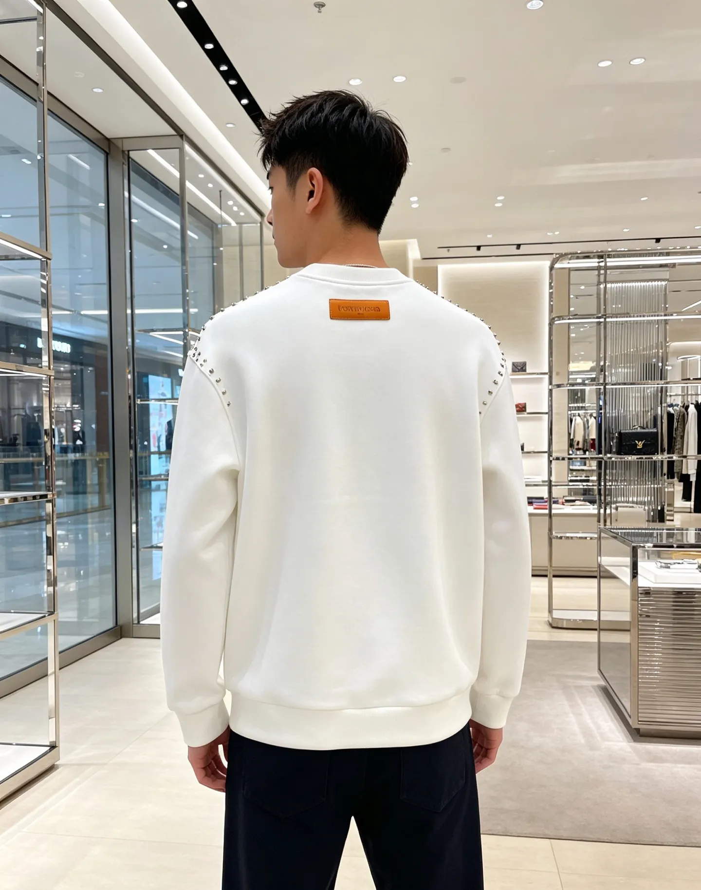 Louis Vuitton/Louis Vuitton Heavy Duty Rivet Crew Neck Sweatshirt